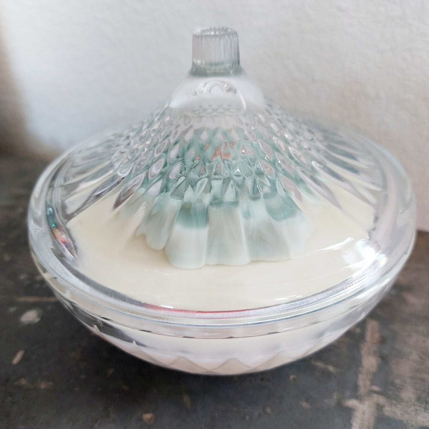 Molded Agave Bloom Vintage Dish Candle
