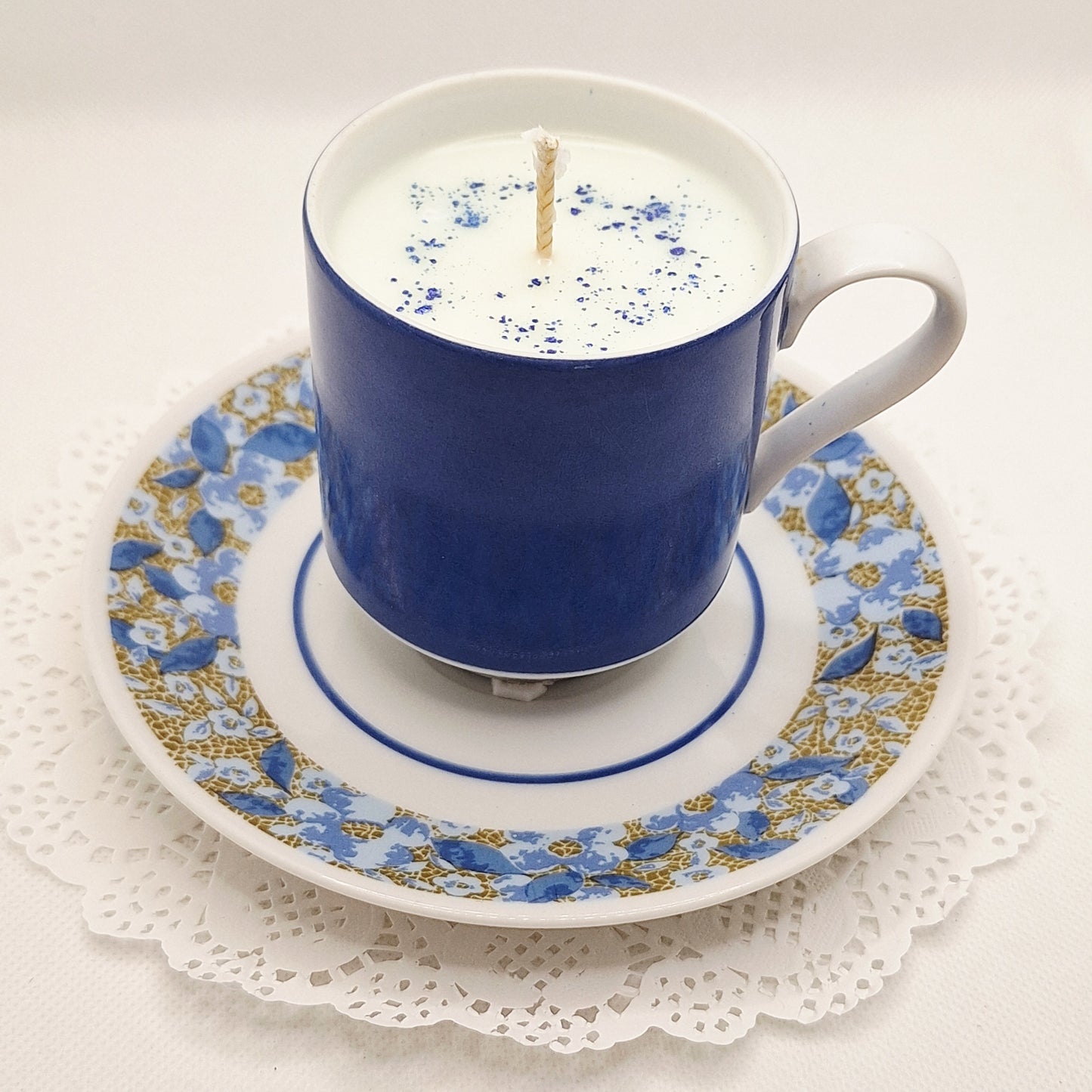 Vintage Mikasa Eclipse Teacup and Saucer Candle
