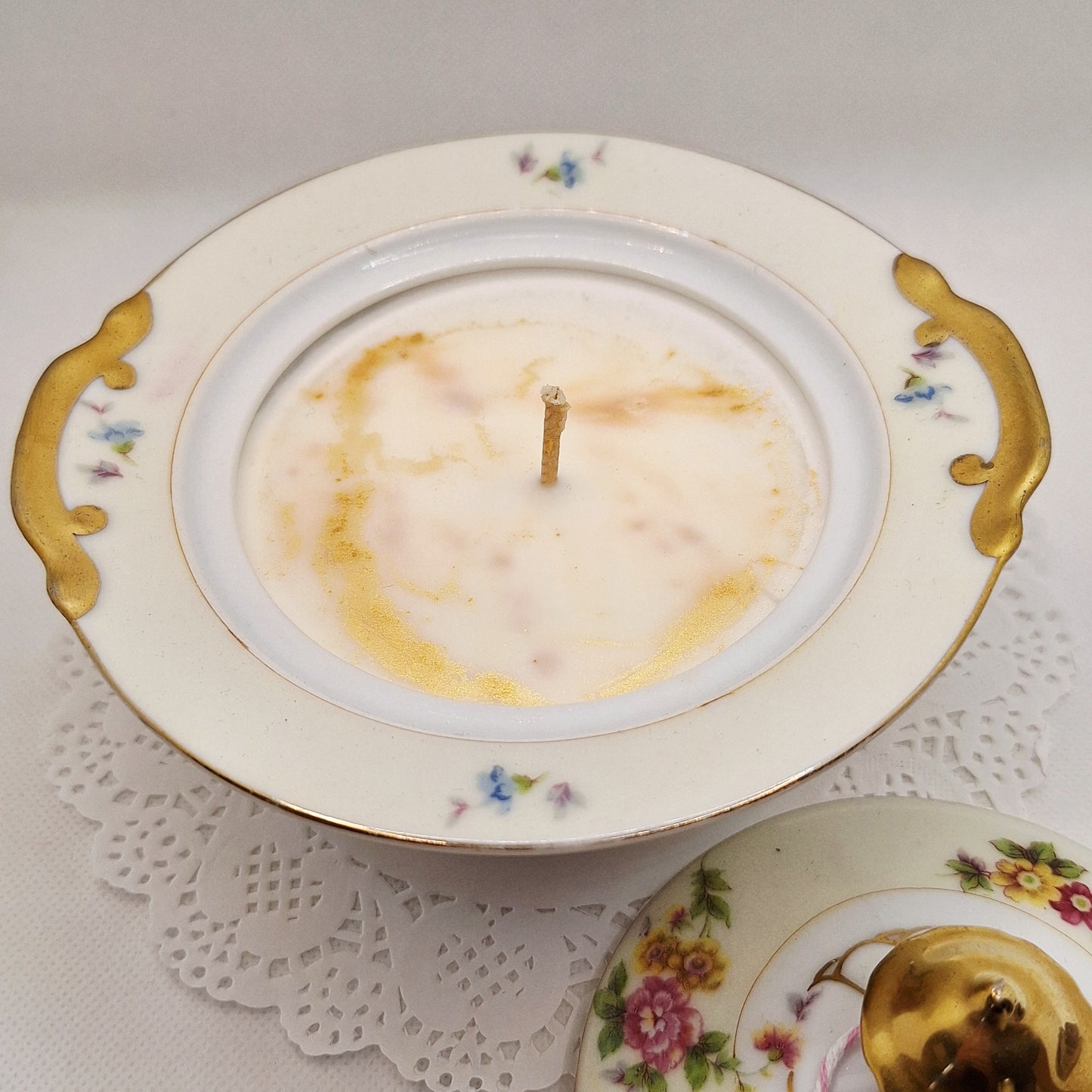 Vintage Empress China 6 oz Lidded Dish Candle