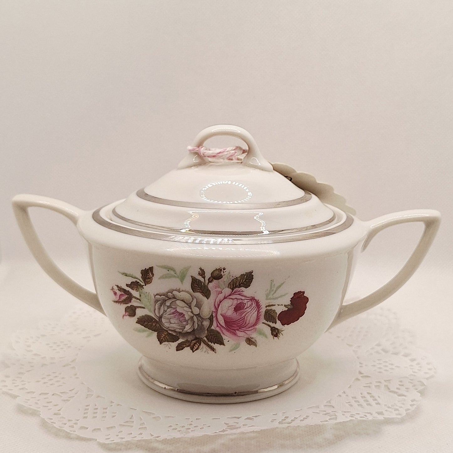 Vintage Embassy China 9 oz Lidded Dish Candle