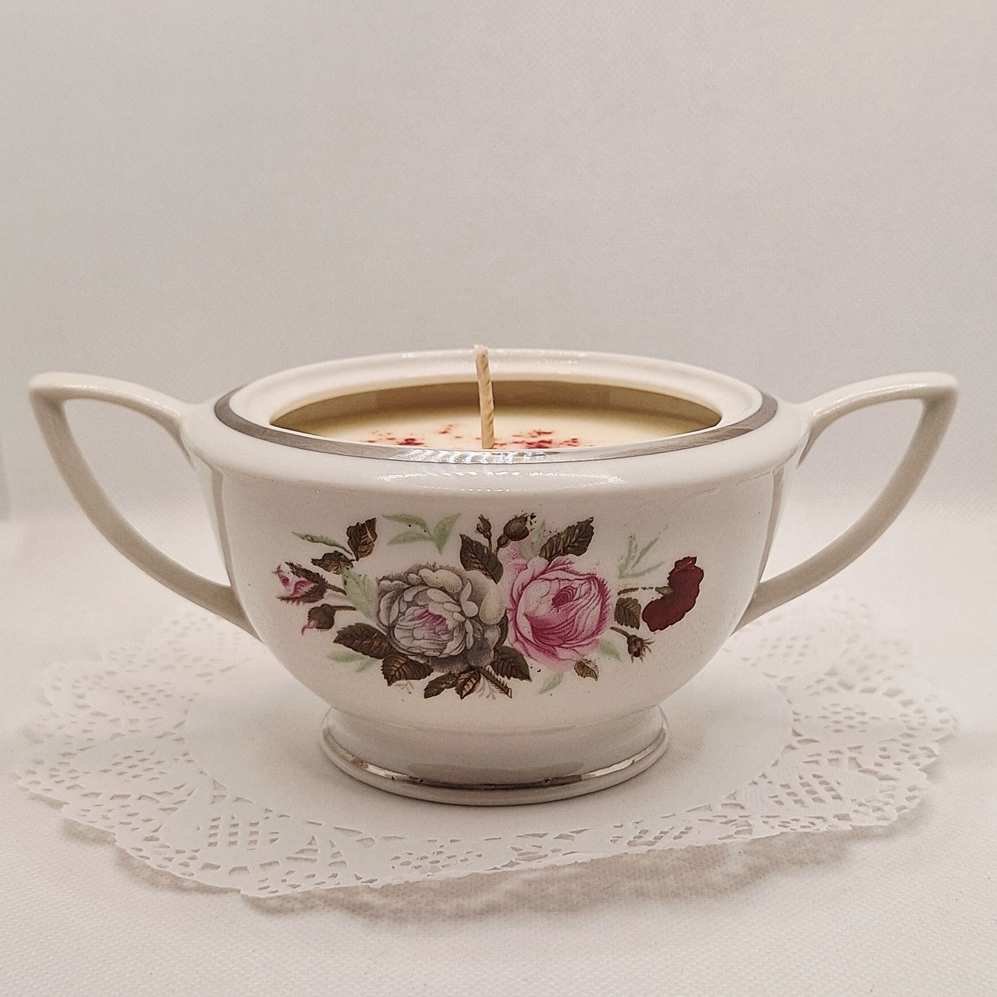 Vintage Embassy China 9 oz Lidded Dish Candle