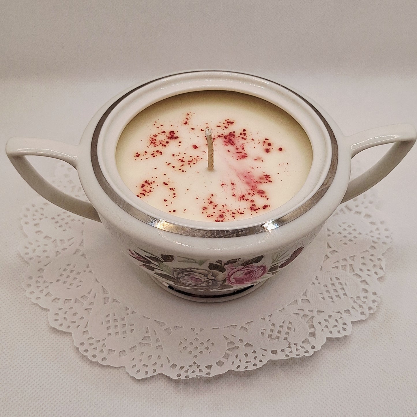 Vintage Embassy China 9 oz Lidded Dish Candle