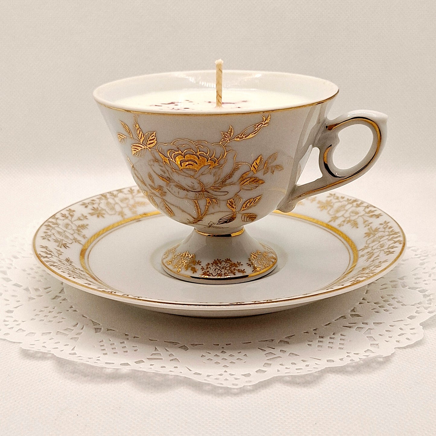 50th Anniversary Teacup and Saucer Candle