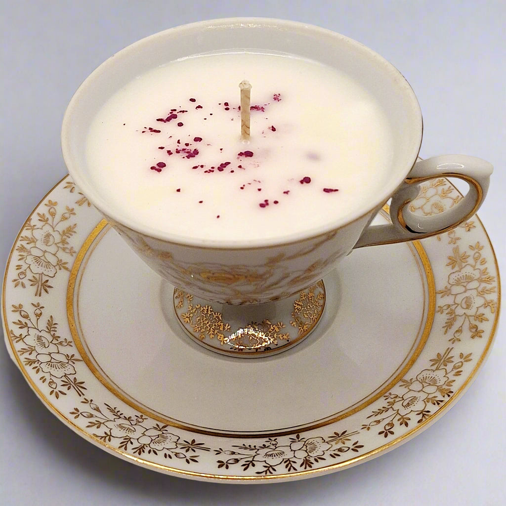 50th Anniversary Teacup and Saucer Candle