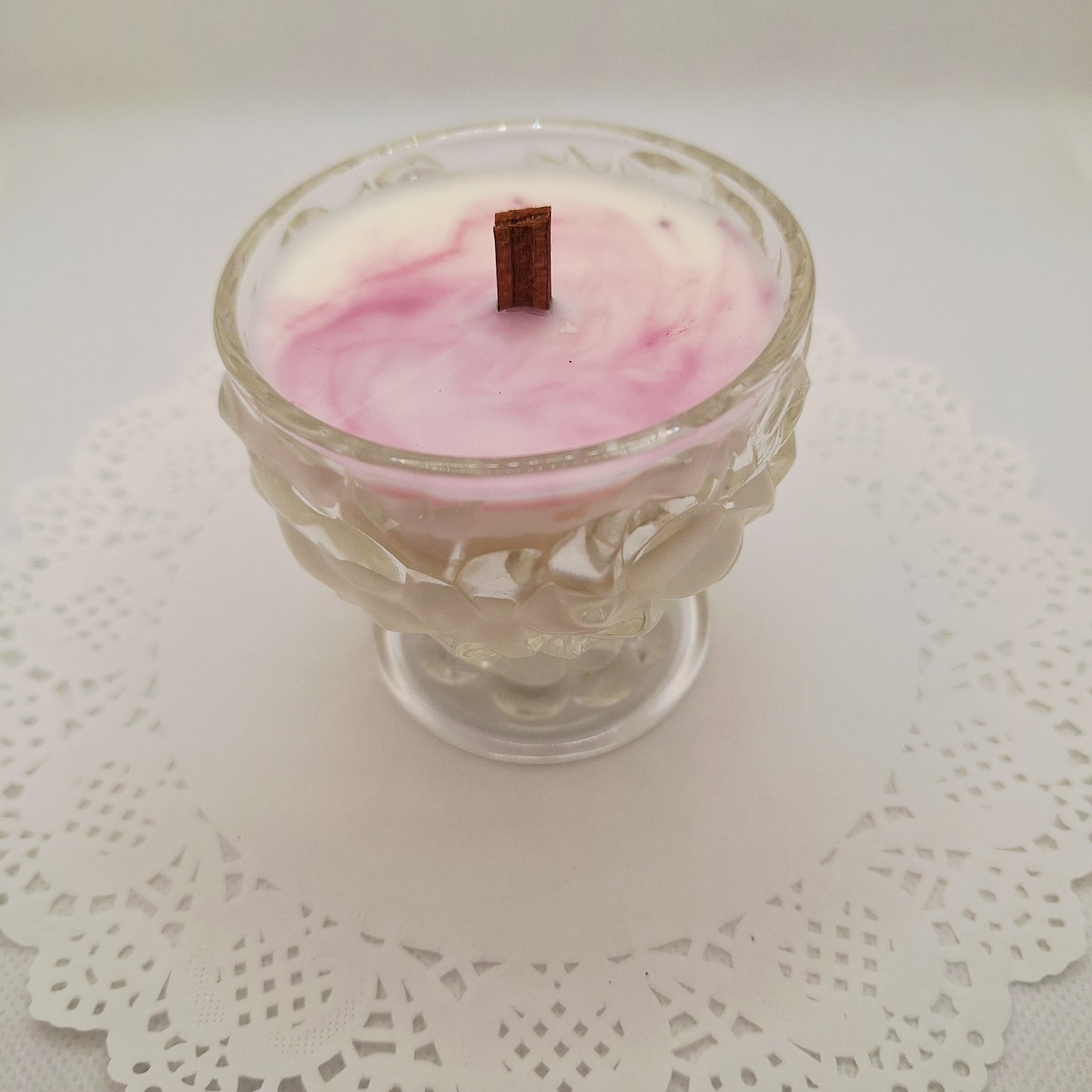 Vintage Pressed Glass Berry Bowl Soy Wax Candles