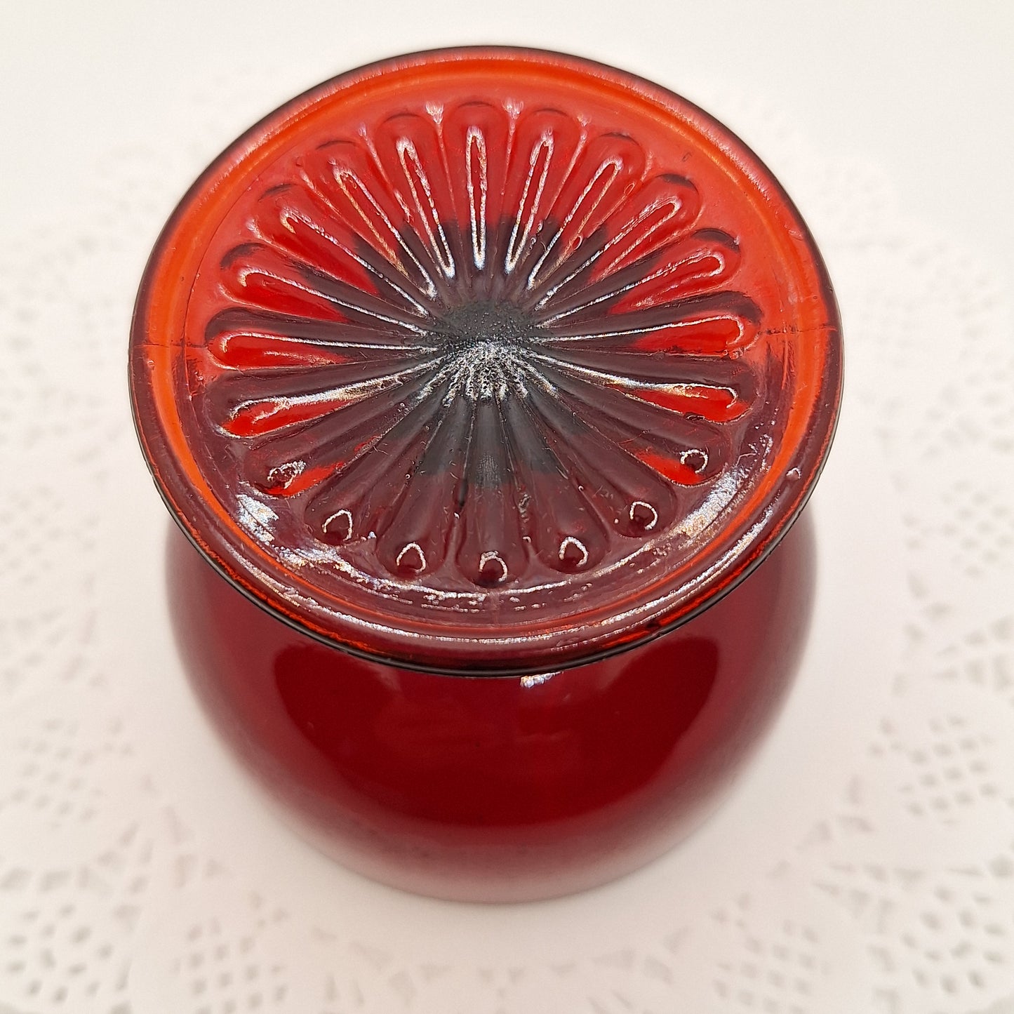 Red Ruby Glass Soy Wax Candle