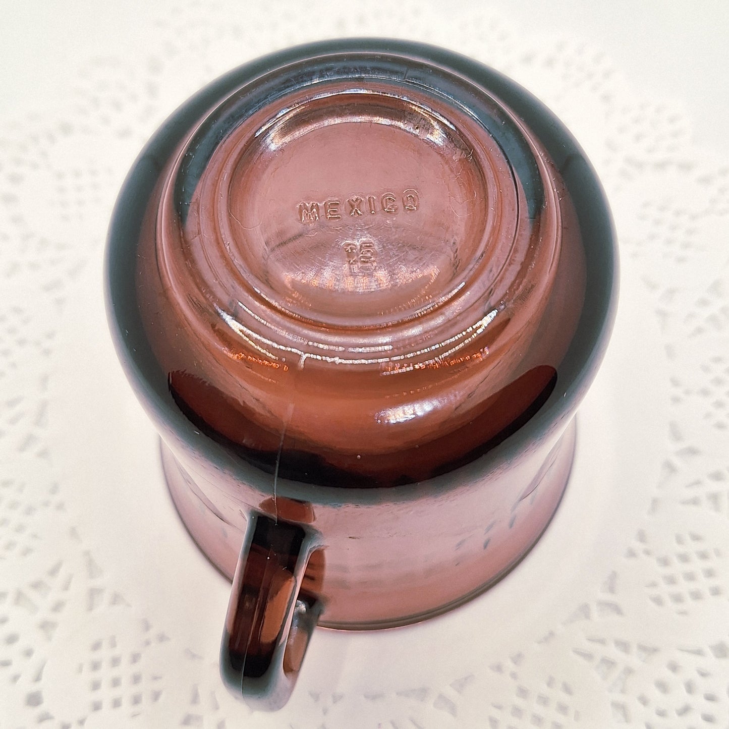 Smoky Amethyst Glass Soy Wax Teacup Candle