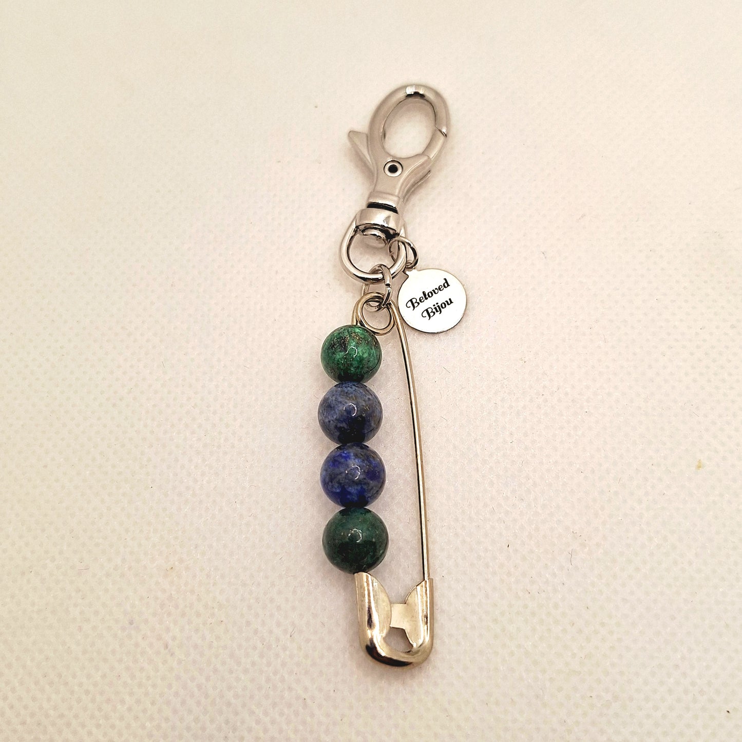 Crystal Safety Pin Charms