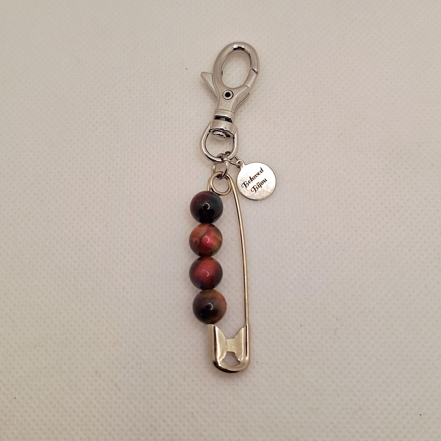 Crystal Safety Pin Charms
