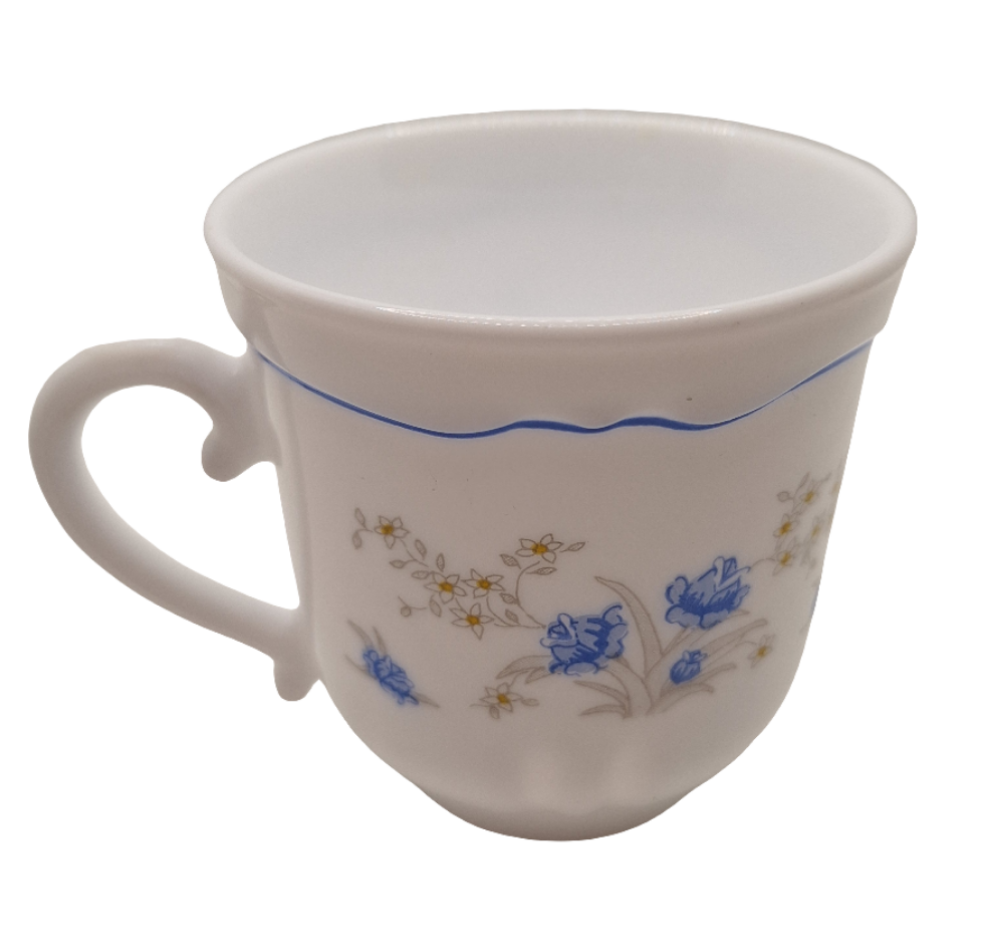 Rose Embossed Milk Glass 6 oz Teacup Candles