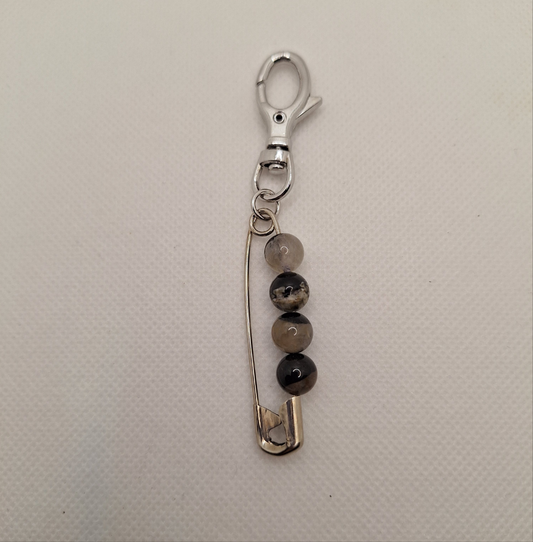 Crystal Safety Pin Charms