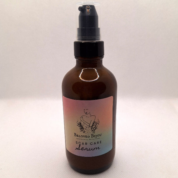 Brown bottle with a label on a white background