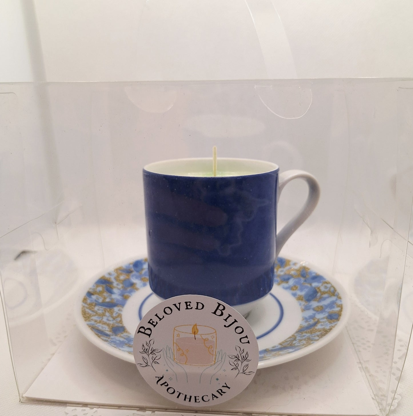 Tabletops Unlimited Victorian Rose 8 oz Teacup and Saucer Candles