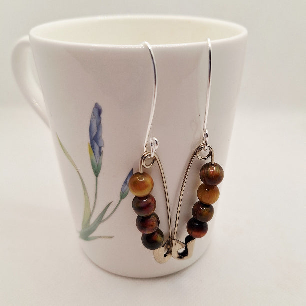 Crystal Safety Pin Earrings