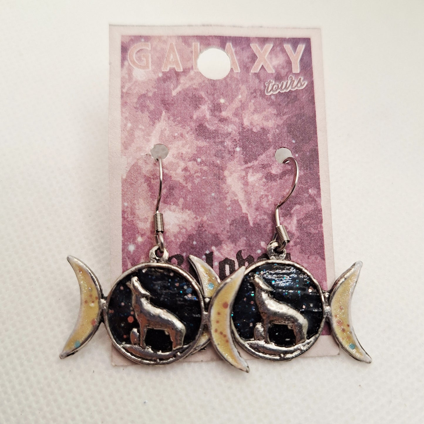 Handpainted Tibetan Silver Earrings