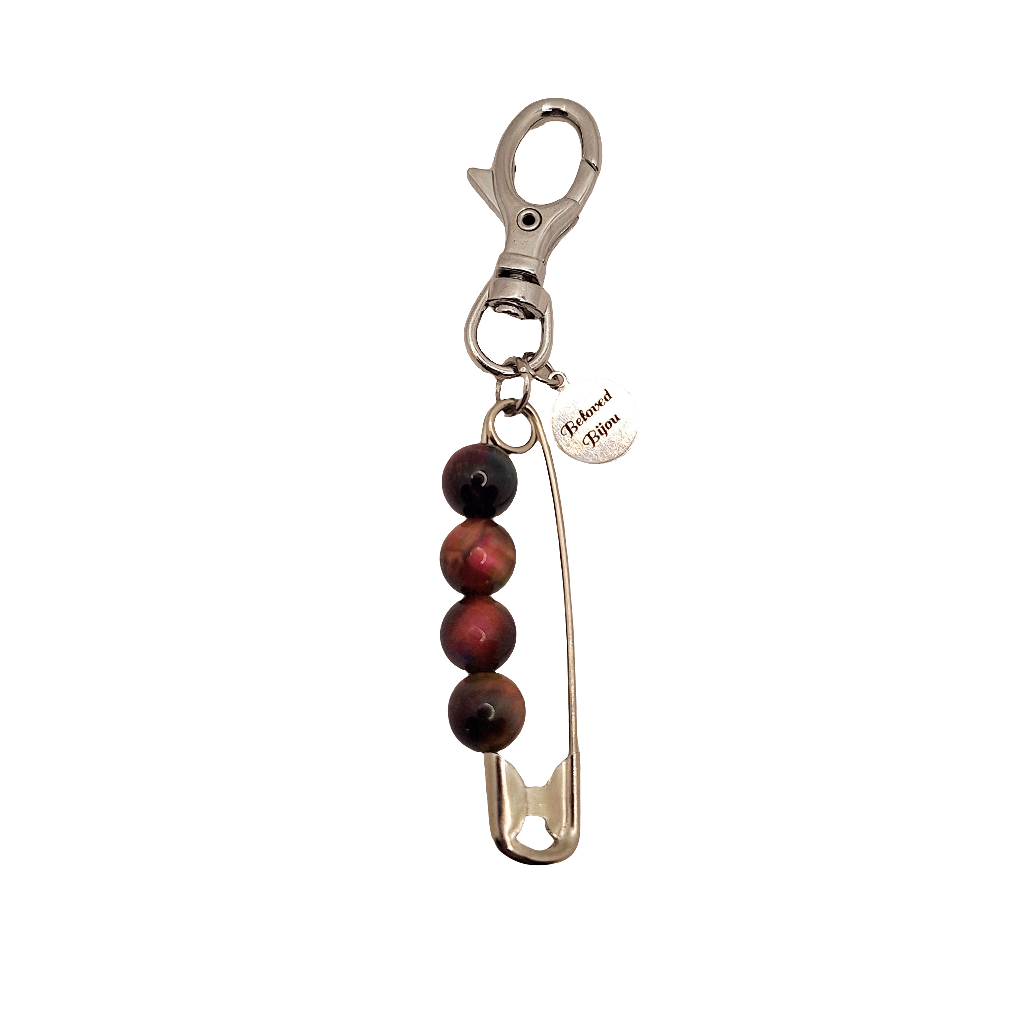 Crystal Safety Pin Charms