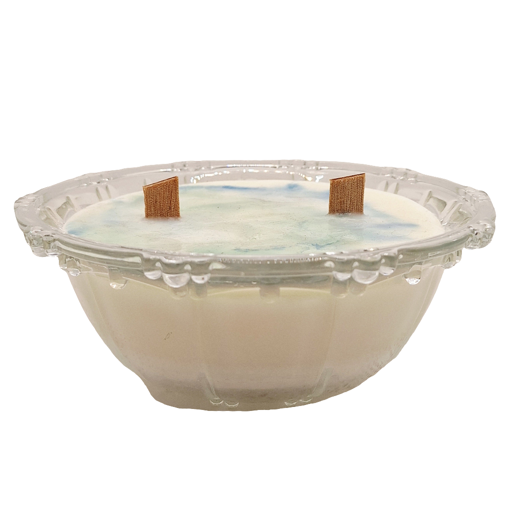 Vintage KIG Indonesia 16 oz Lidded Dish Candle