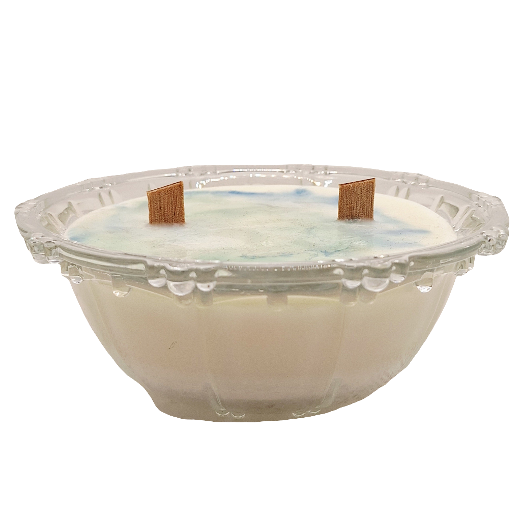 Vintage KIG Indonesia 16 oz Lidded Dish Candle