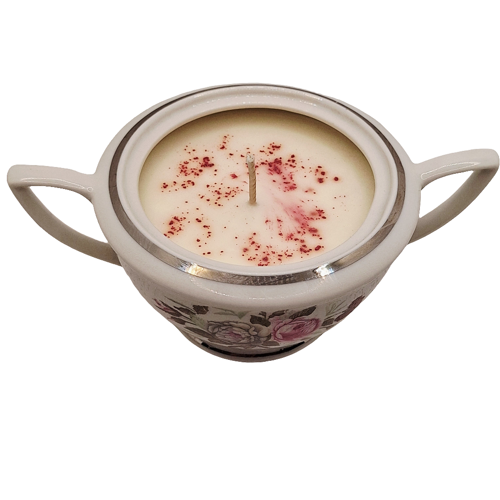 Vintage Embassy China 9 oz Lidded Dish Candle