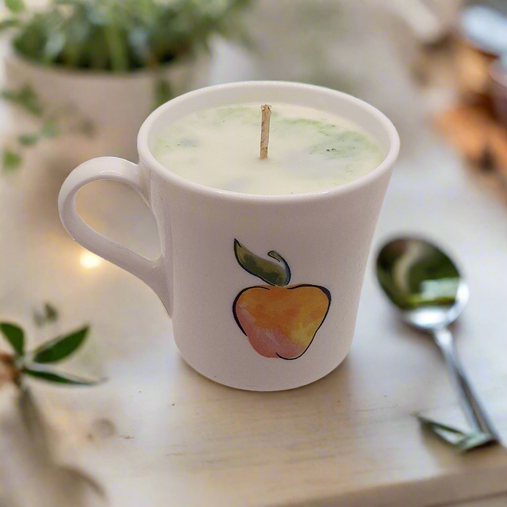Corning Ware Cherry Apple 8 oz Coffee Cup Candles