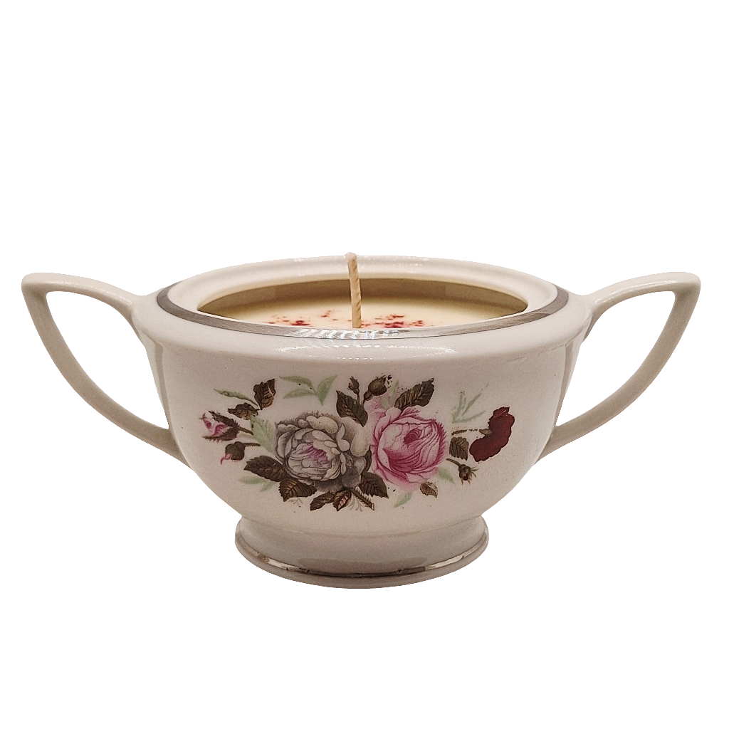 Vintage Embassy China 9 oz Lidded Dish Candle