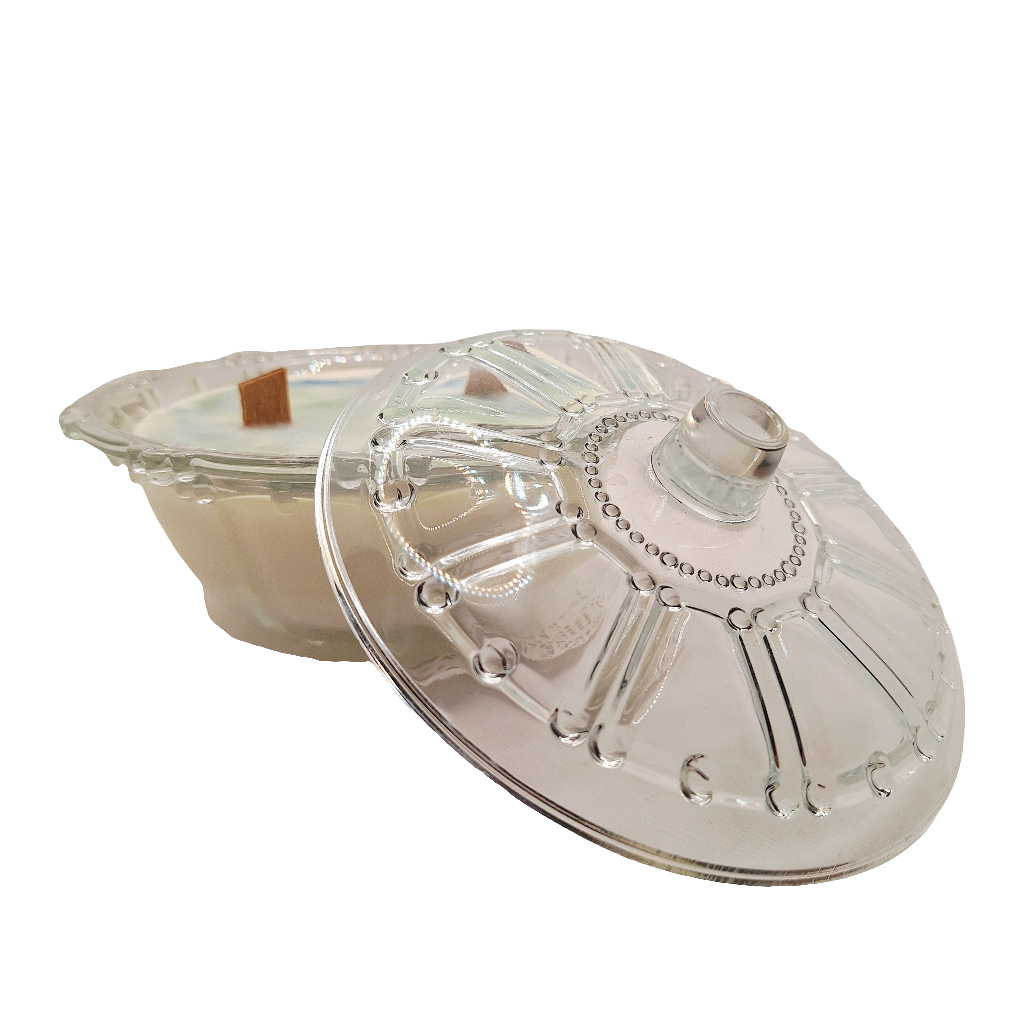 Vintage KIG Indonesia 16 oz Lidded Dish Candle