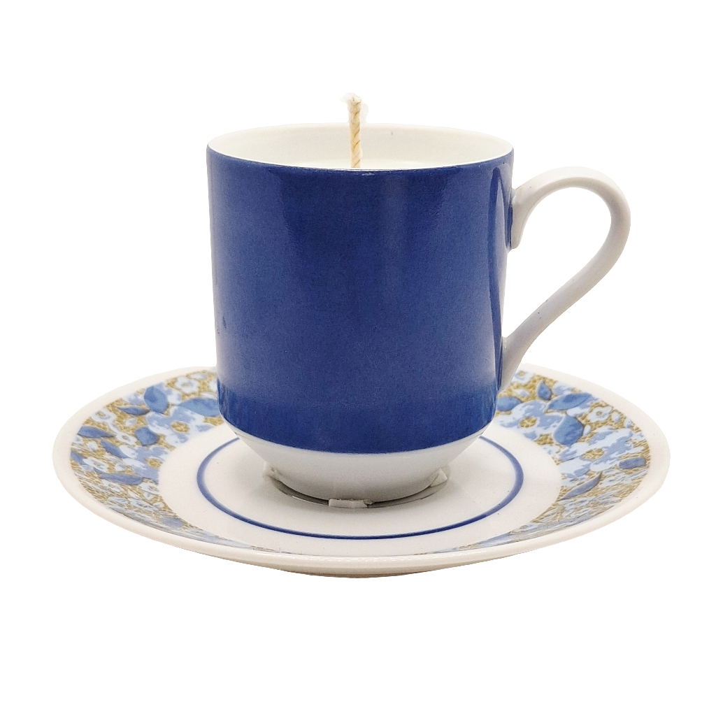 Vintage Mikasa Eclipse Teacup and Saucer Candle