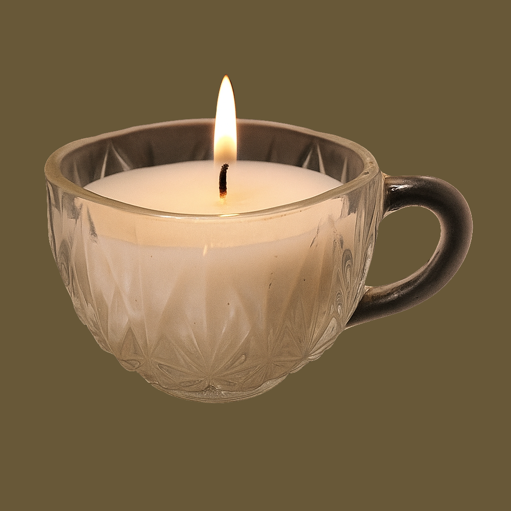 Vintage Pressed Glass 5 oz Punch Cup Candles