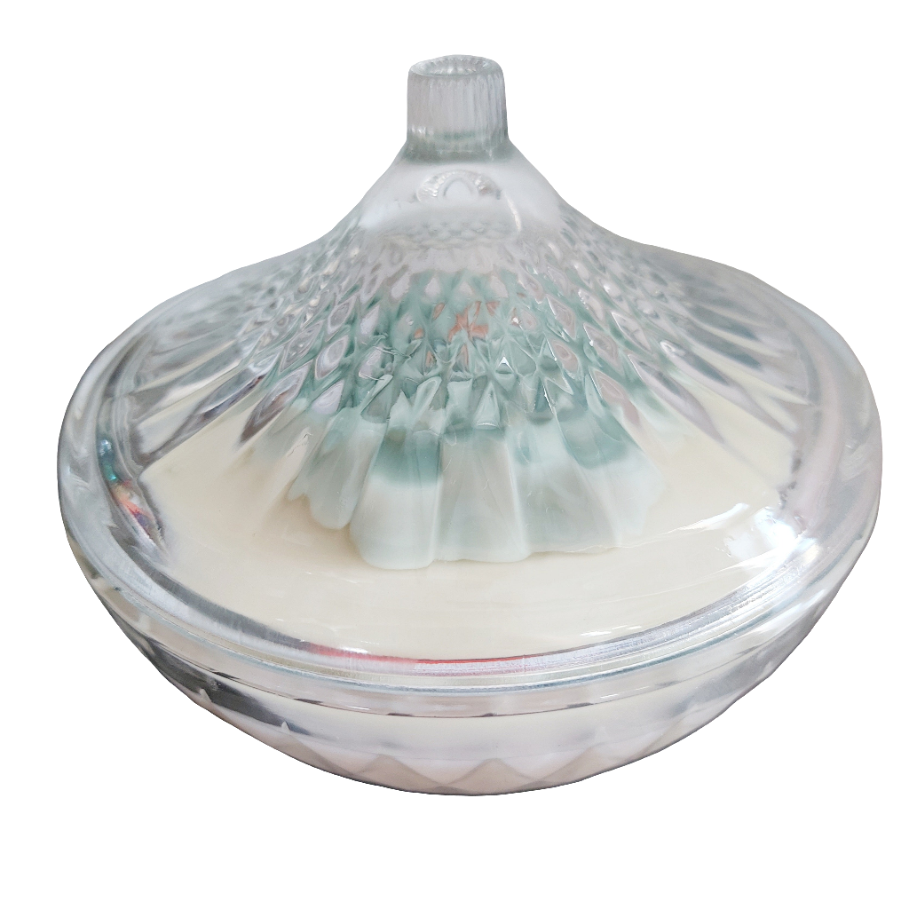 Molded Agave Bloom Vintage Dish Candle