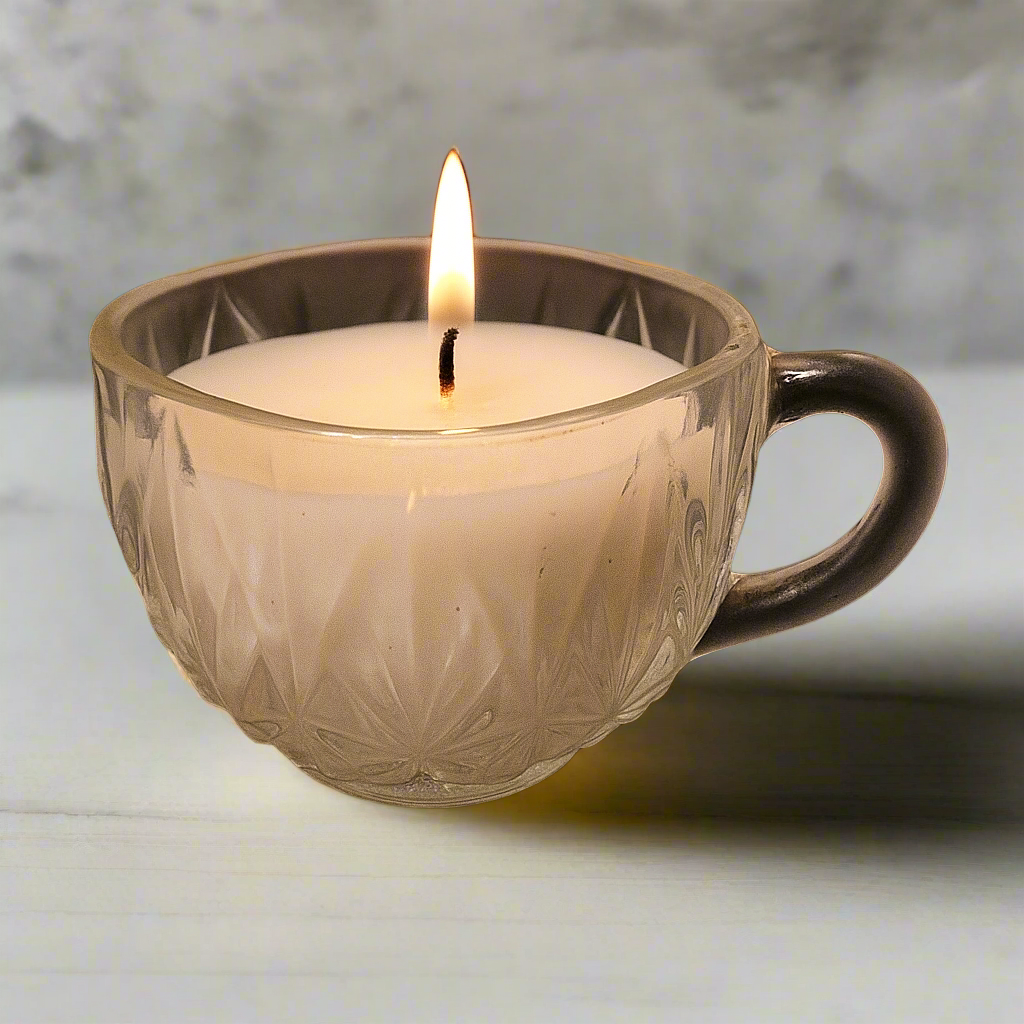 Vintage Pressed Glass 5 oz Punch Cup Candles