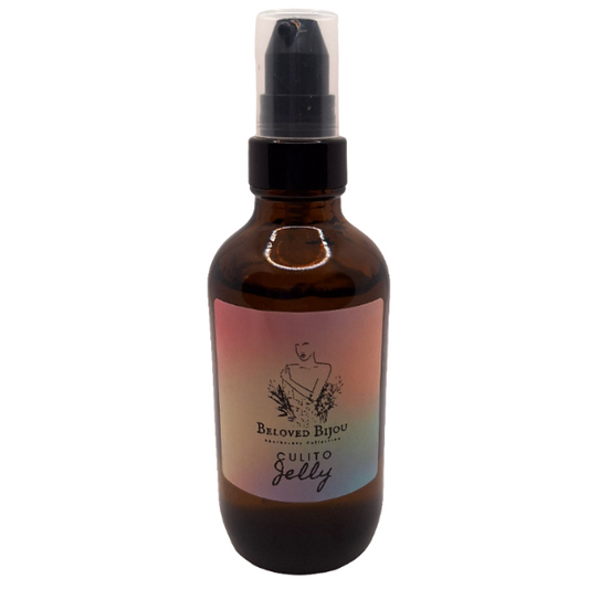 Brown glass bottle with a label on a white background