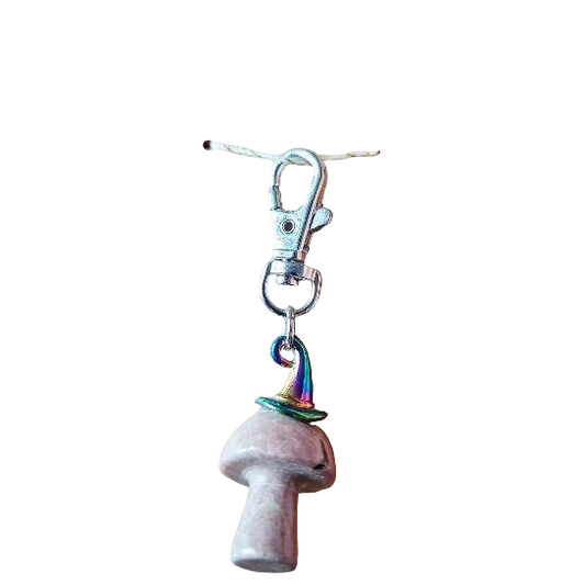 Crystal Mushroom Witch Hat Charms