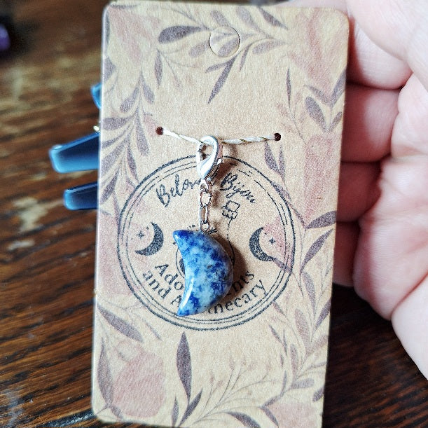Crystal Crescent Moon Charms