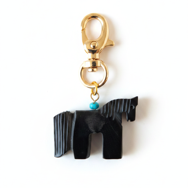 Carved Jet Horse Charms