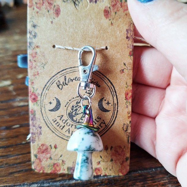 Crystal Mushroom Witch Hat Charms