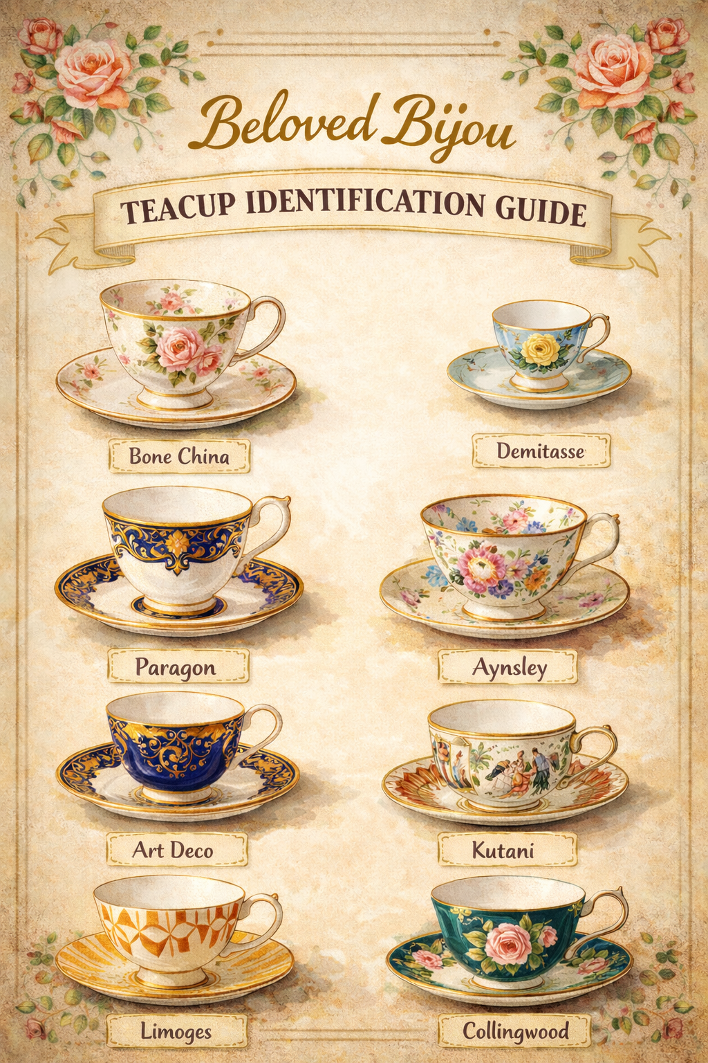 Beloved Bijou Teacup Identification Guide