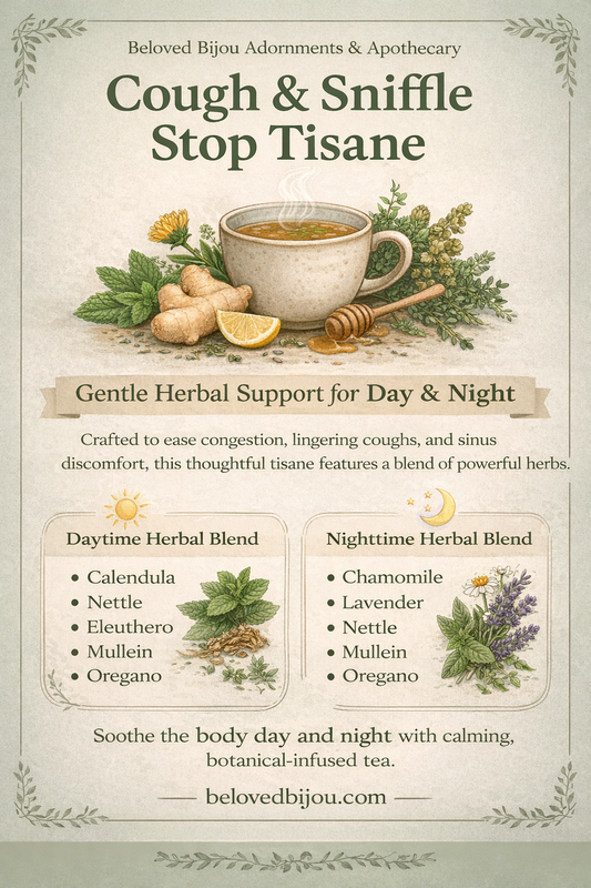 Cough and Sniffle Stop Tisane: Gentle Herbal Support for Day and Night