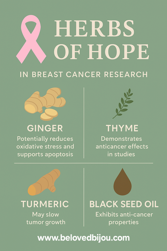 🌸 Herbs of Hope: Ginger, Thyme, Turmeric and Black Seed Oil in Breast Cancer Research