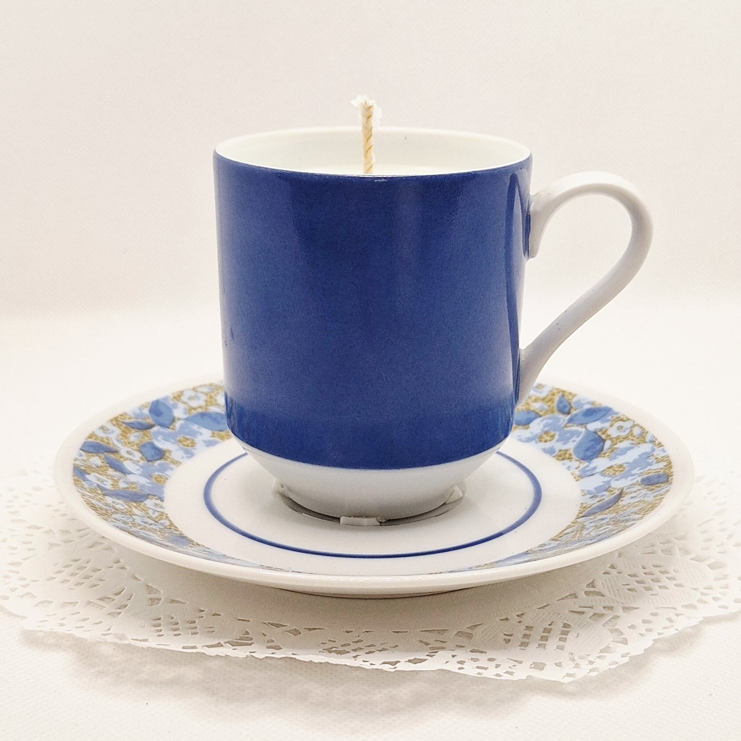 Vintage Mikasa Eclipse Teacup and Saucer Candle
