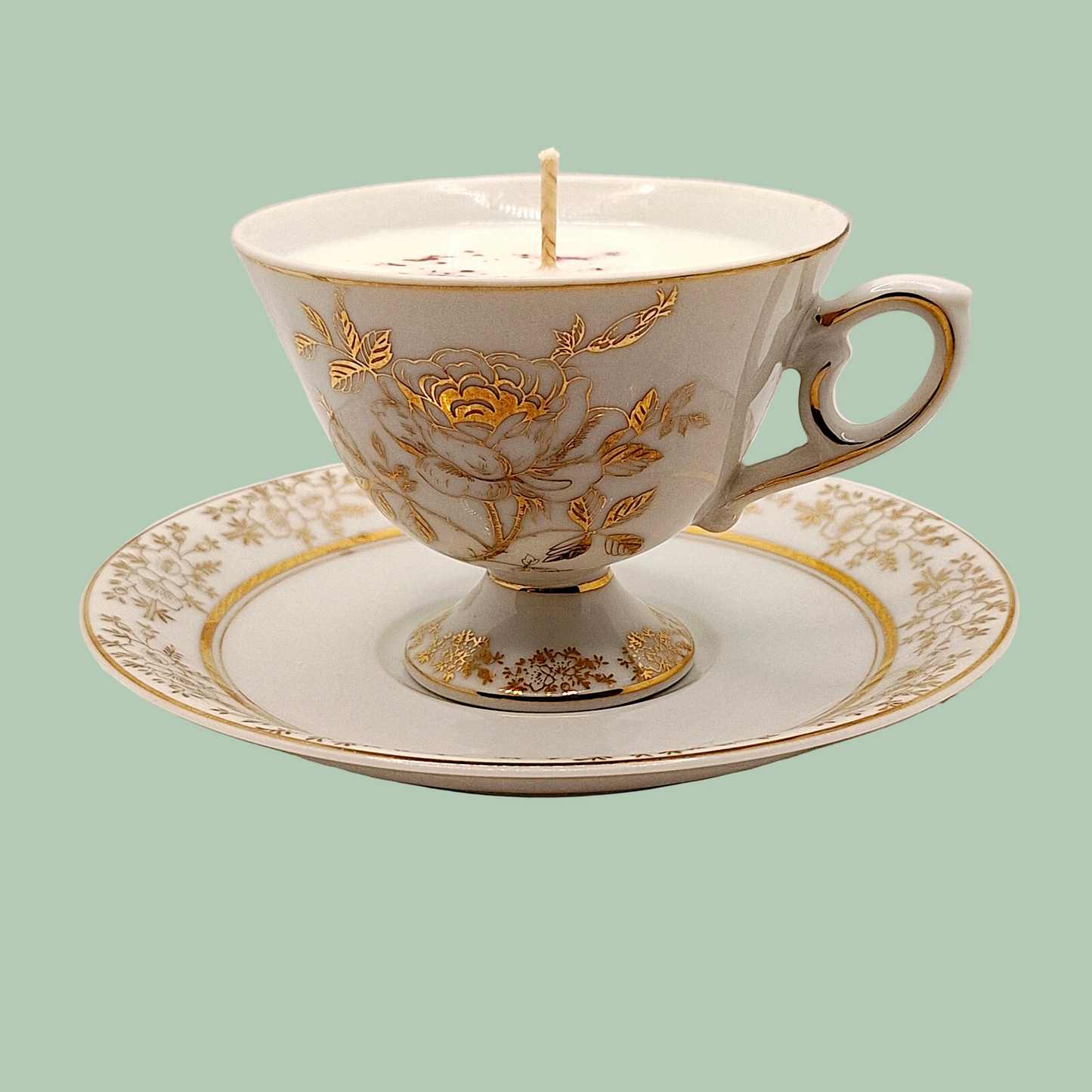 50th Anniversary Teacup and Saucer Candle