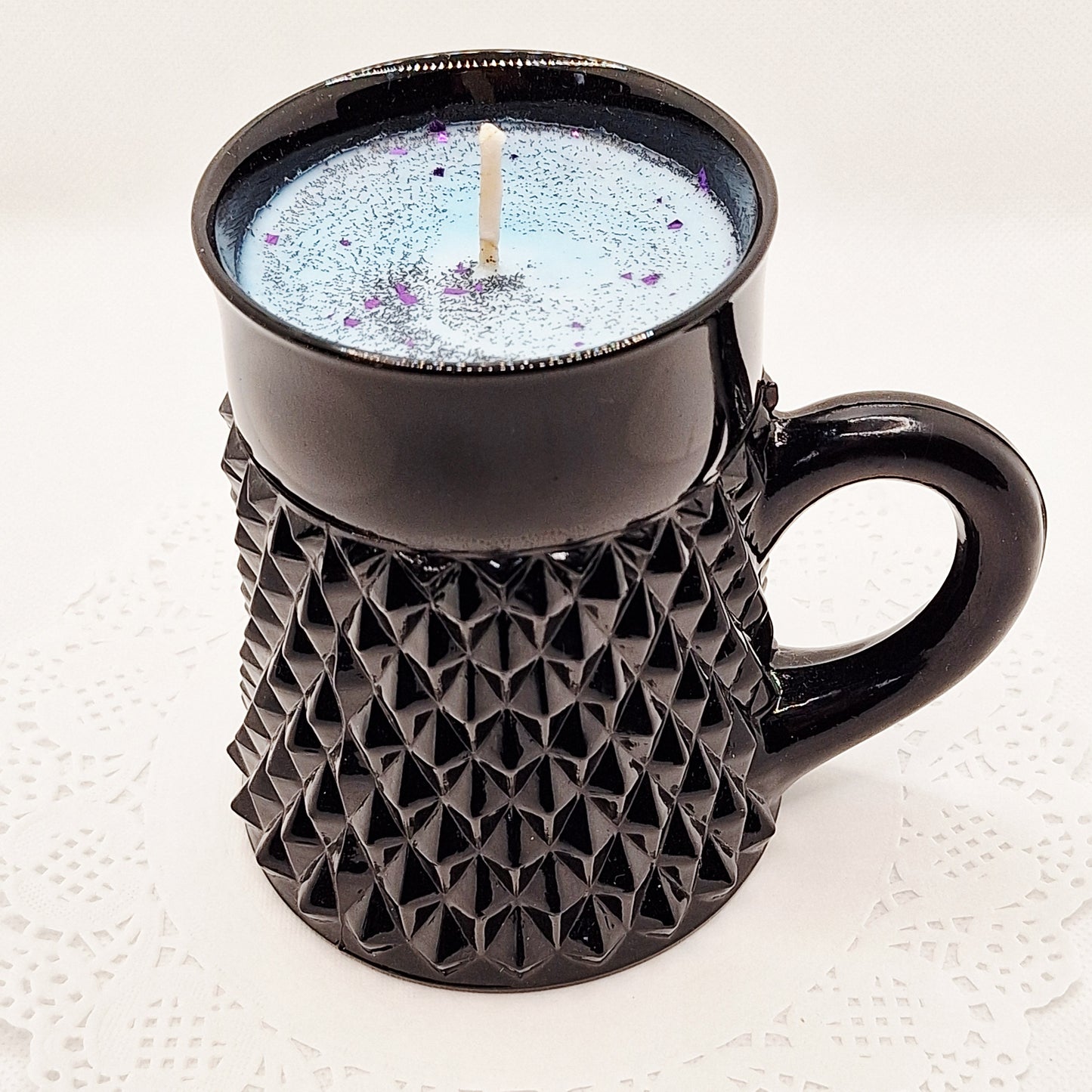 Black Orchid Vintage 7 oz Indiana Tiara Glass Mug Candle