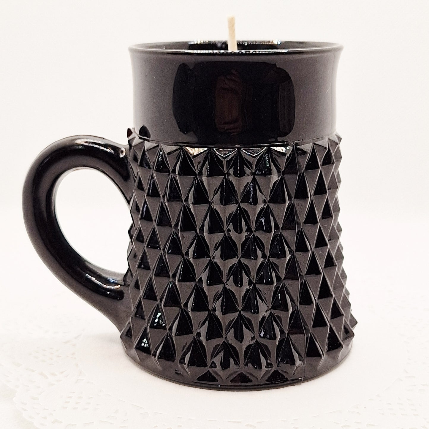 Black Orchid Vintage 7 oz Indiana Tiara Glass Mug Candle
