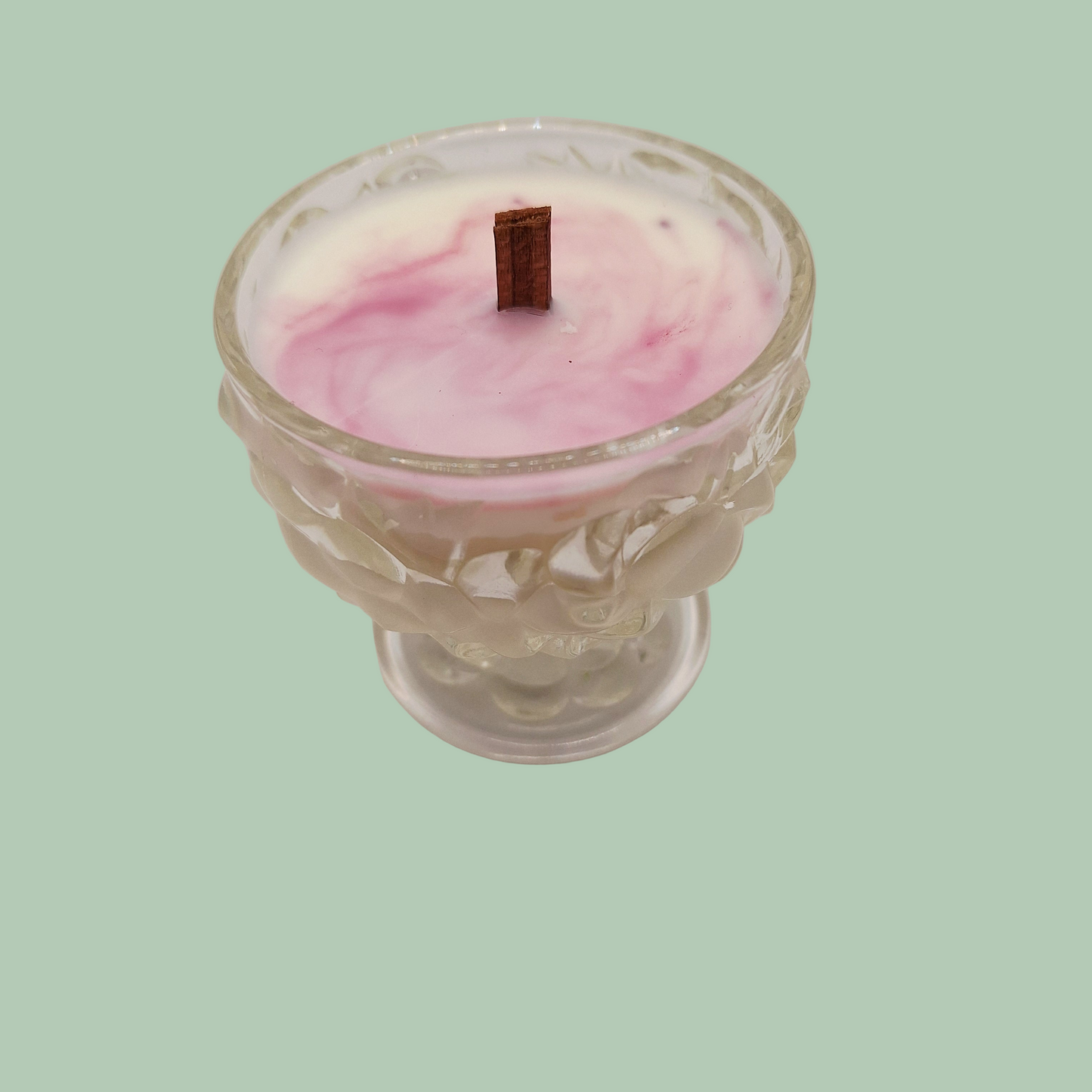 Vintage Pressed Glass Berry Bowl Soy Wax Candles