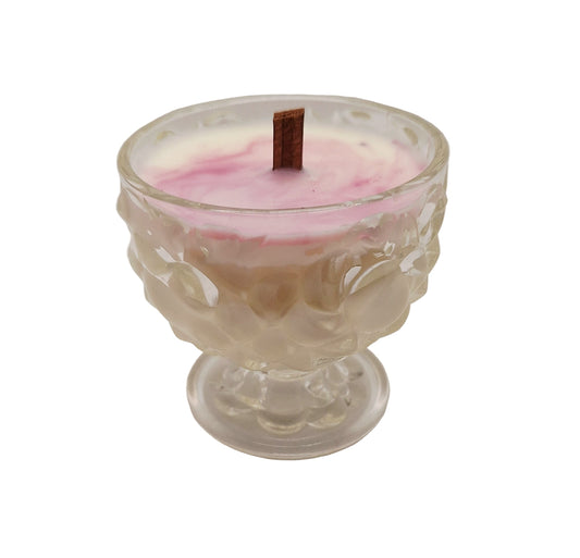 Vintage Pressed Glass Berry Bowl Soy Wax Candles