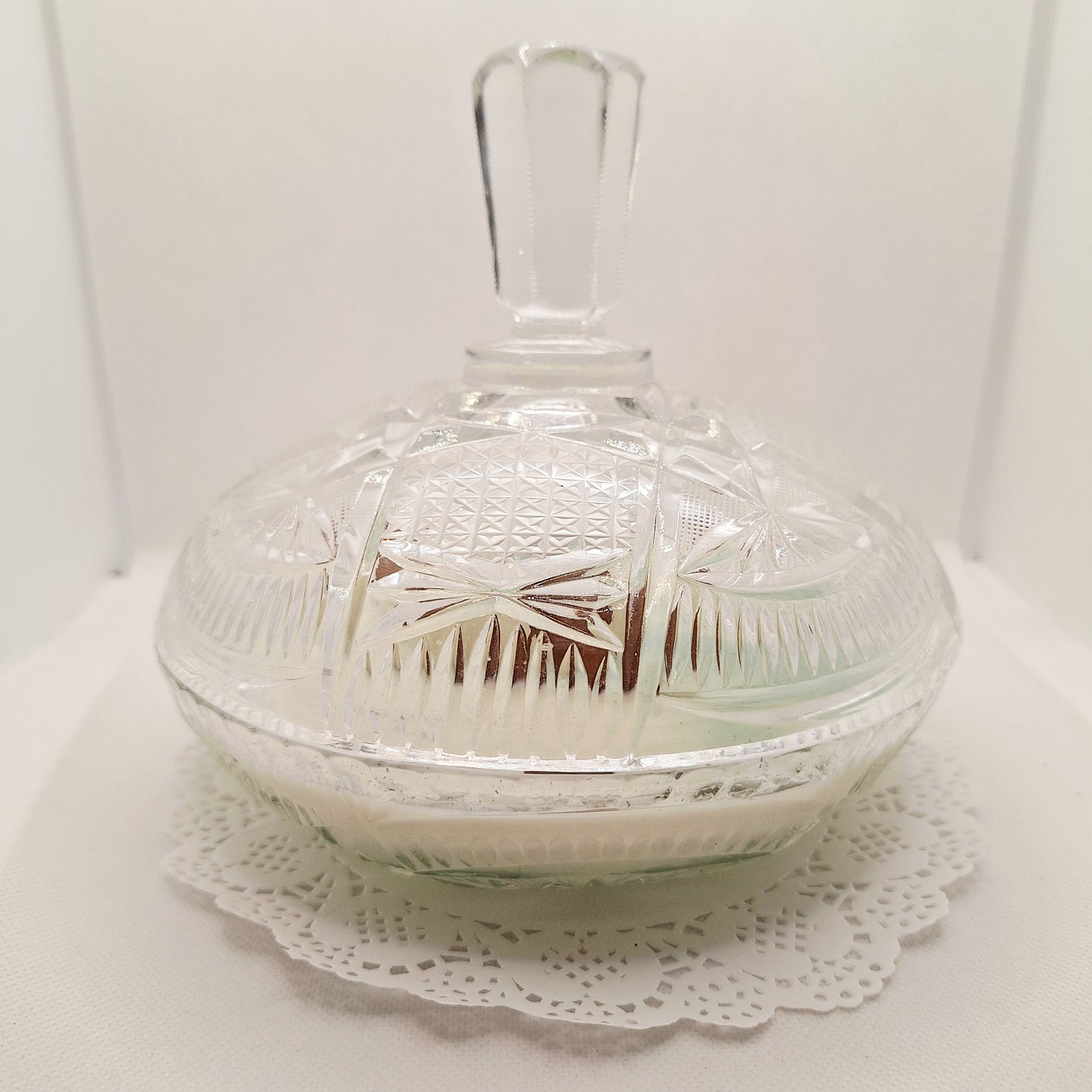 Lead Crystal Woodland Elves Wood Wick Candle