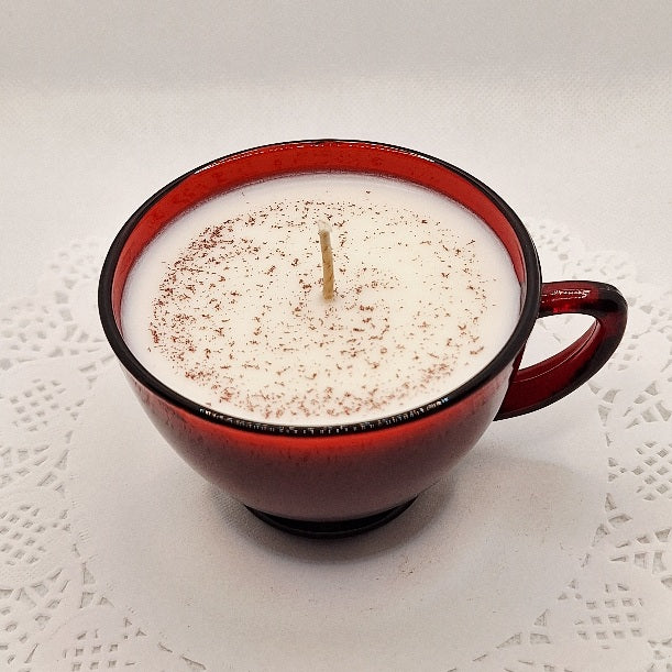 Red Ruby Glass Punch Cup Candle