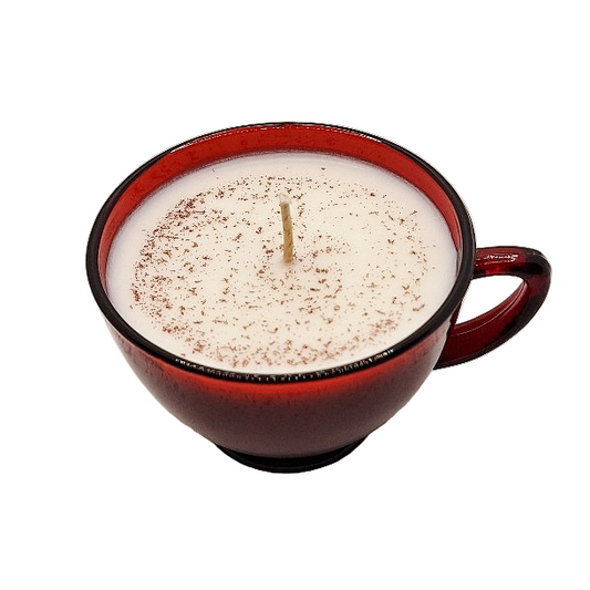 Red Ruby Glass Punch Cup Candle