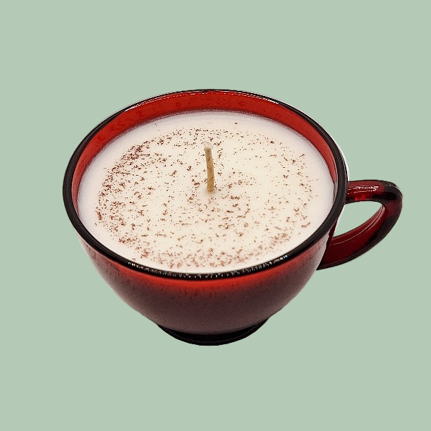 Red Ruby Glass Punch Cup Candle