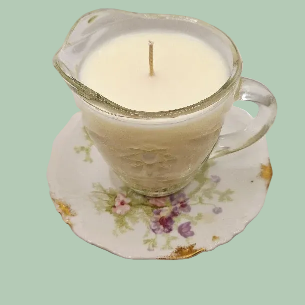 J.Pouyat Limoges and Anchor Hocking Massage Oil Candle