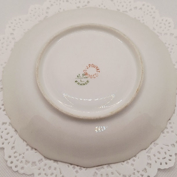 J.Pouyat Limoges and Anchor Hocking Massage Oil Candle